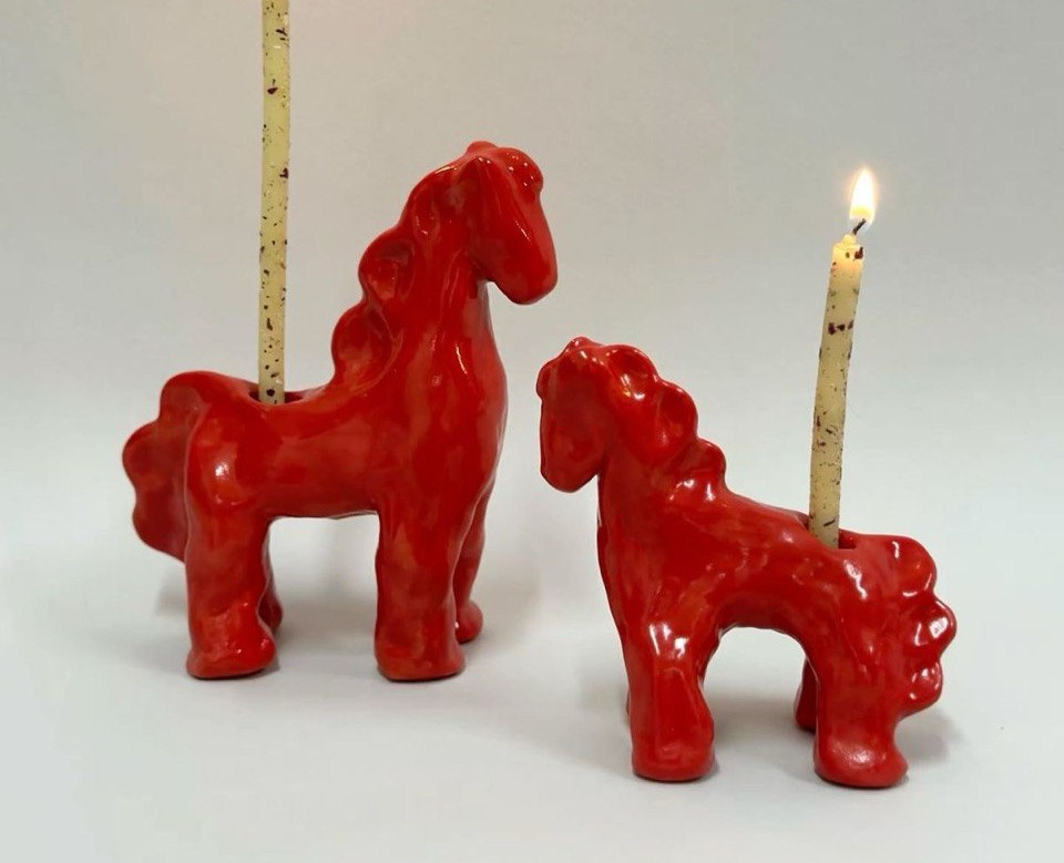 Фигурки коней, 2шт., 7+, лепка  фото 1